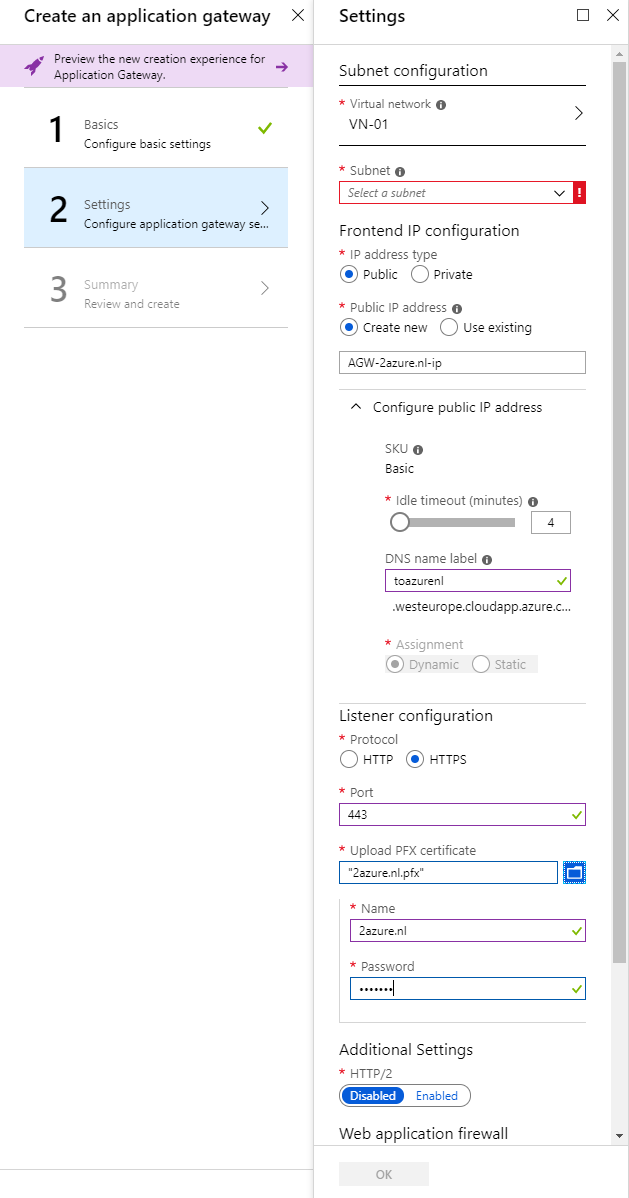 Deploy Azure Application Gateway (v1) with http to https redirect | 2 Azure