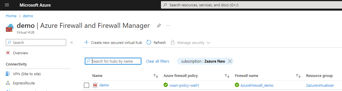 Deploy Azure Firewall with Azure virtual WAN (Manual) | 2 Azure